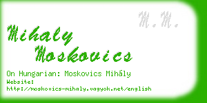 mihaly moskovics business card